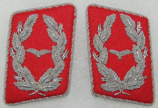 Matching Pair WW2 Luftwaffe Major Collar Tabs-General Staff