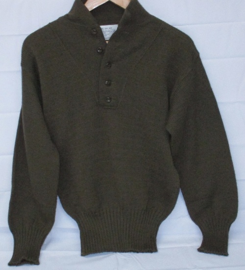 Late War U.S. Army Issue High Neck Sweater-Size Medium