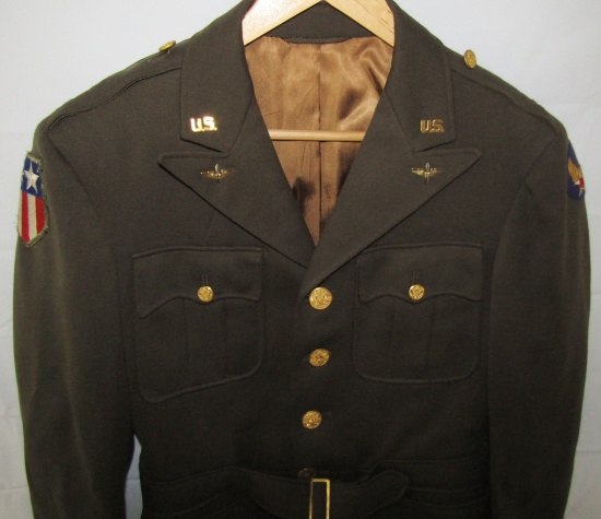Named WW2 U.S. CBI Theater Army Air Corp 4 Pocket Tunic