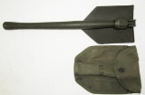 Minty WW2 U.S. Army Folding Shovel With Canvas Carry Cover.