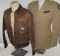 2pcs-WW2 USAAF Named/Painted A-2 Jacket-Khaki 4 Pocket Tunic-12AAF 443rd BS/320th BG Bombardier