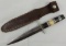 WW2 Period Theater Made trench Art Fighting Knife With Scabbard