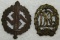 2pcs-SA Sports Badge In Silver-Bronze DRL Badge