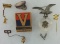 7pcs-WWII Period Patriotic Pins/Matchbook Etc.