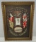 Rare 1920's Embroidered Remembrance Tapestry-USAT Sheridan-China Marines Transport