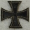 WWI Iron Cross 1st Class-Maker Marked/.800 stamped-Pin Back