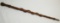 Unique WW1 Period Hand Carved Military Souvenir Wooden Walking Cane W/Snake Motif