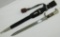 Long Model Nazi Police Dress Bayonet With Portapee/Scabbard-Matching Numbers