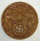 Unique One Of A Kind Early Nazi Party Hand Carved Wood Plaque-Artist Signed-Dated 1933