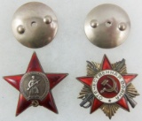 2 pcs. Soviet Russian Order of the Red Star/Order of the Patriotic War 1st Class Medals