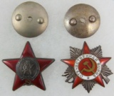 2 pcs. Soviet Russian Order of the Red Star/Order of the Patriotic War 1st Class Medals