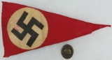 2pcs-WW2 NSDAP Rally Pennant-Wound Badge In Black