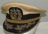 Rare WW2 Period U.S. Maritime Service (USMS) Visor Hat For Captain/Commander