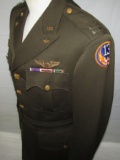Named WW2 Period 13th Army Air Force Pilot's Class A Uniform Jacket-Sterling Wings-Ribbon Bar