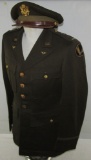 WW2 Army Air Force Headquarters 4 Pocket Jacket With Bullion Patch/Visor Cap