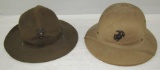 2pcs-WW2 Period USMC Campaign Hat-Pith Helmet