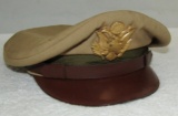 WW2 Period U.S. Army/Army Air Forces Officer's Khaki Visor With Variant Cap Band
