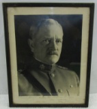 Framed Portrait Photograph Of General Pershing-Hand Signed With Dedication