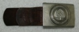 Early RAD Belt Buckle W/Leather Tab-Unit Marked-Assmann Maker