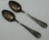 2pcs-Original WW2 Period Fritz Sauckel Demitasse Spoons