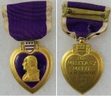 WW2 Period Slot Brooch USN Purple-Name Engraved