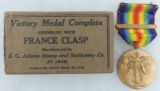 WW1 U.S. Victory Medal With France Campaign Clasp-Original Issue Box