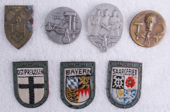 7 pcs. WW2 German Tinnies Etc.