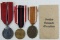 3pcs-Eastern Front, West Wall W/Issue Packet and 3rd Class War Merit Cross Medals