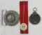 3pcs-Heer Officer's Brocade Belt Buckle-Eastern front Medal-Eastern Front Buttonhole Ribbon