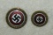 NSDAP Golden Party Badges-Numbered To SS Sturmbannfuhrer Eduard Hiebel-Himmler's Personal Staff