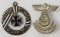 2pcs-WW2 Period Rally Badge-WW1/WW2 Pendant With Iron Cross