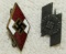 2pcs-Hitler Youth and German Young Peoples Member Badges