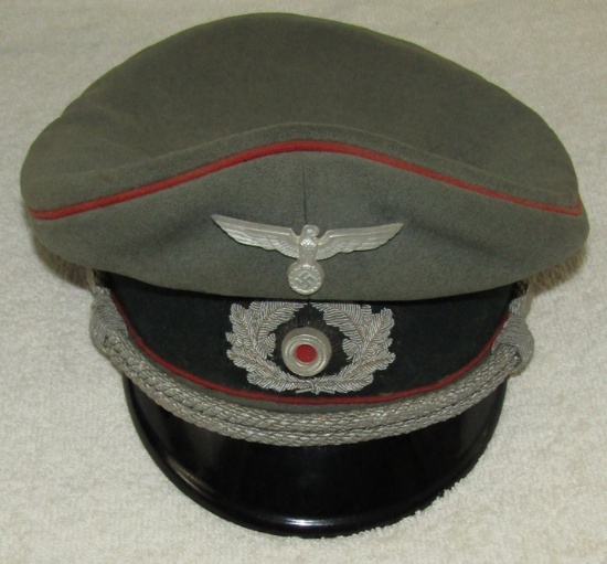 WWII Period German Artillery Officer's Visor Hat