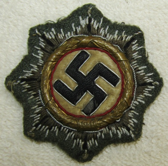Cloth German Cross In Gold-Uniform Removed