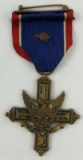 WWII Period Distinguished Service Cross-Full Wrap Brooch-Oak Leaf Cluster On Ribbon