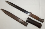 Pre/Early WWII  S/238 K98 Bayonet With Scabbard-Rare Leather Mud Cover-Non Matching