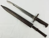 Spanish American War Period Krag Bayonet With Scabbard-1897 Dated