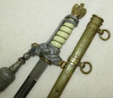 Eickhorn Kriegsmarine Officer's Dagger With Lightning Bolt Scabbard-Portapee In Correct Tie