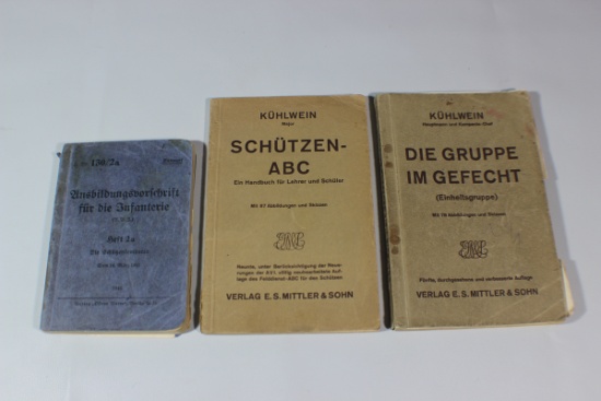 Lot of 3 WW2 German Infantry Field Manuals.