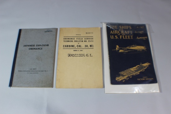 Lot of 3 US WW2 Field Manuals.