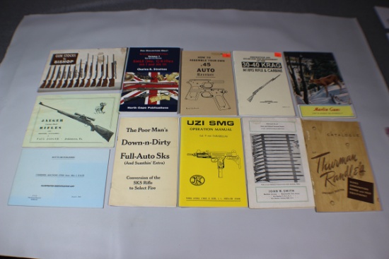 Lot of 11 Vintage Commercial & Military Gun Guides, Catalogs, Handbooks, and Instruction Manuals.
