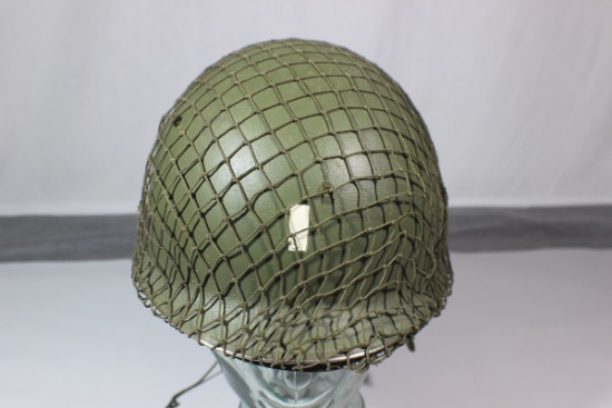 Reproduction US WW2 506th Airborne Helmet. Original CAPAC Liner W/1971 Webbing.