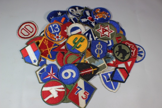 Lot of 50 US WW2 Cut Edge Snowy Back Patches