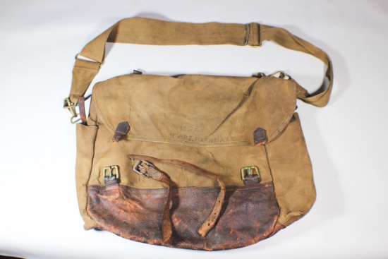 US WW1 Or Earlier Mussette Bag Knapsack. Named. Machine Gun Company.