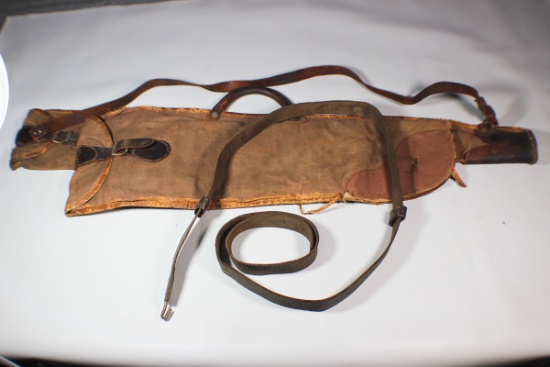 Original Civil War Rifle Sling & Commercial Rifle Case Of The Period.