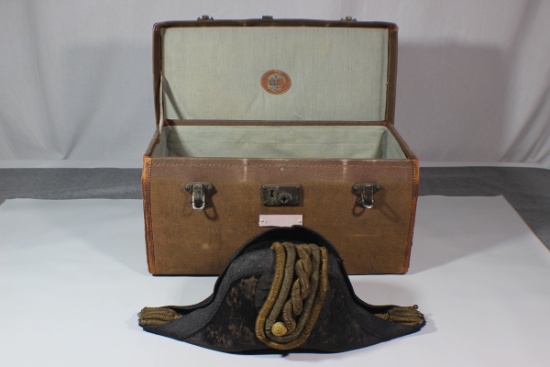 Cased WW2 Japanese High Ranking Officer's Fore & Aft Cap