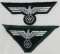 2pcs-Wehrmacht Officer/NCO Flat Wire Bevo Embroidered Breast Eagles-M44 Tunic
