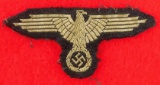 Uniform /Cap Removed Waffen SS Bevo Embroidered Eagle