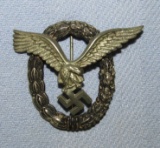 Nice Luftwaffe Pilot Badge By Desirable Maker Of GWL