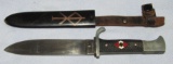 Hitler Youth Knife With scabbard-Double Maker Marked Blade By Eickhorn-1940 Dated
